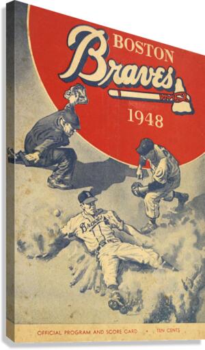 1948 ATLANTA BRAVES Program Canvas Print