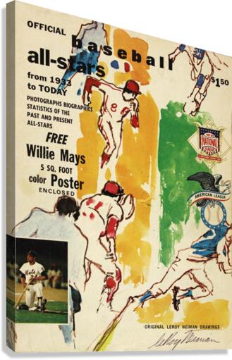 1933 ALL STAR GAME Program Canvas Print