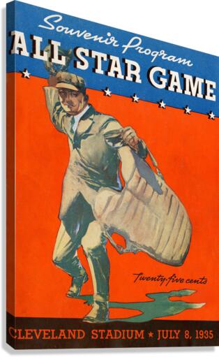1935 ALL STAR GAME Program Canvas Print