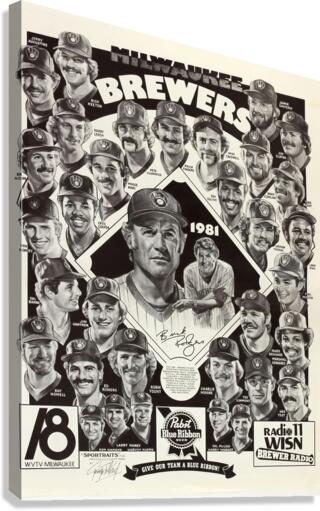 1981 MILWAUKEE BREWERS Program Canvas Print
