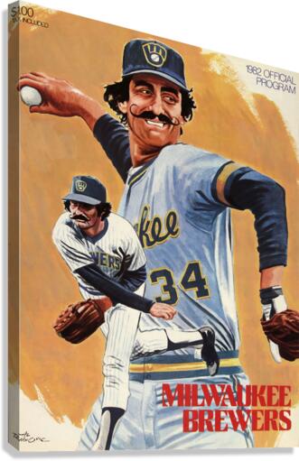 1982 MILWAUKEE BREWERS Program Canvas Print