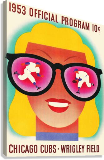 1953 CHICAGO CUBS Program Canvas Print
