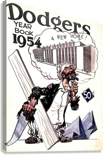 1954 BROOKLYN DODGERS Program Canvas Print