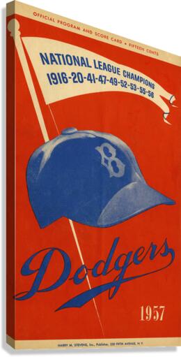 1957 BROOKLYN DODGERS Program Canvas Print