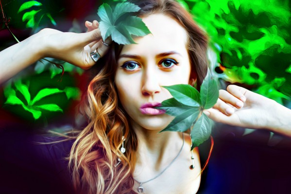 Leaf Pose  pic art Print