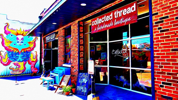 threaded tea. okc Print