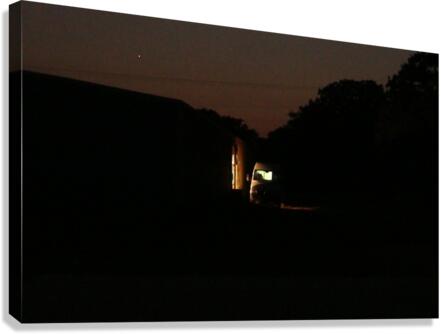 WORKING LATE Canvas Print