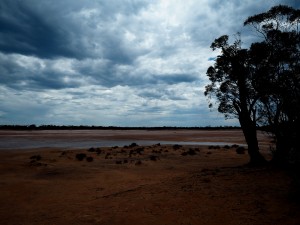 Dark skies promised rain