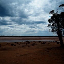 Dark skies promised rain