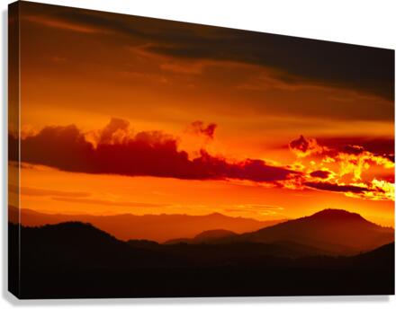 Orange Mountains Canvas Print