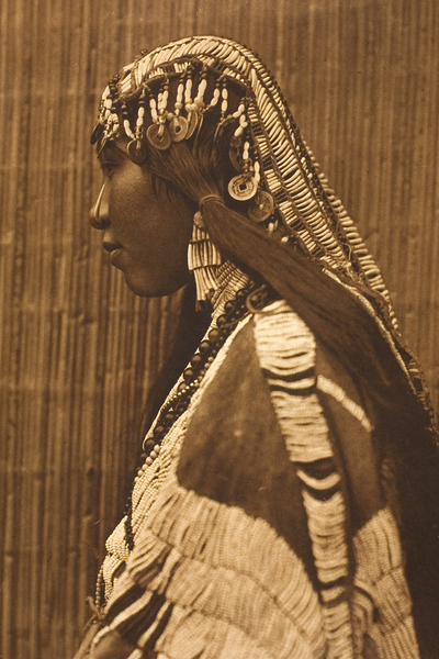 Wishham Girl Profile by Edward S. Curtis 1910 Print