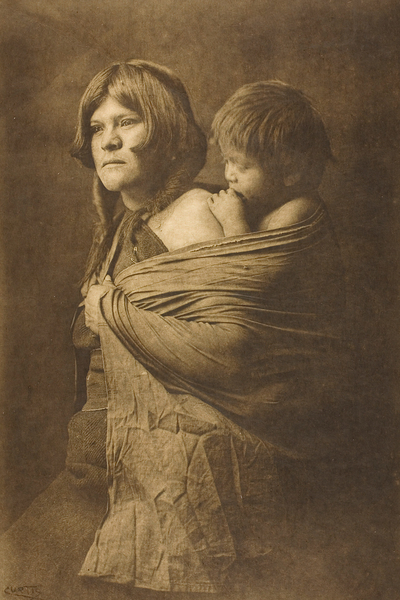 A Hopi  Mother by Edward S. Curtis 1921 Print