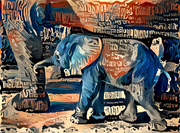 The Posterized Elephant Print