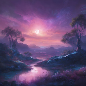 an enchanting and surreal depiction of a world locked in perpetual twilight