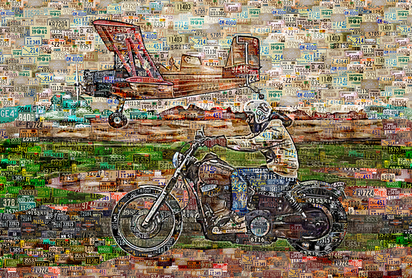 HARLEY  AND PLANE Print