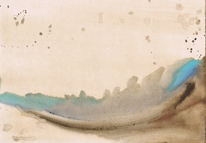 Abstract Wave Watercolor Landscape