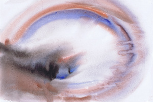 Abstract Watercolor Cloud Arc