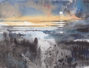 Magic Sunrise watercolor
