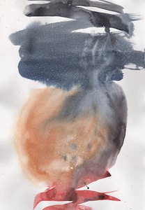 Abstract Watercolor Forms White Background