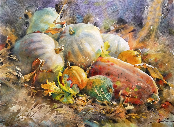 Still Life Pumpkin by Samira Yanushkova