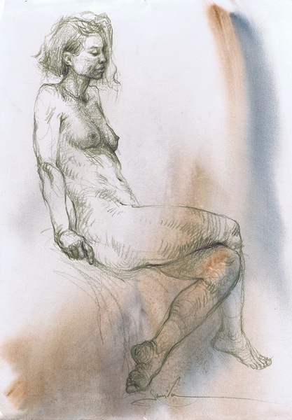 Erotic art «Celestial Serenity» by Samira Yanushkova