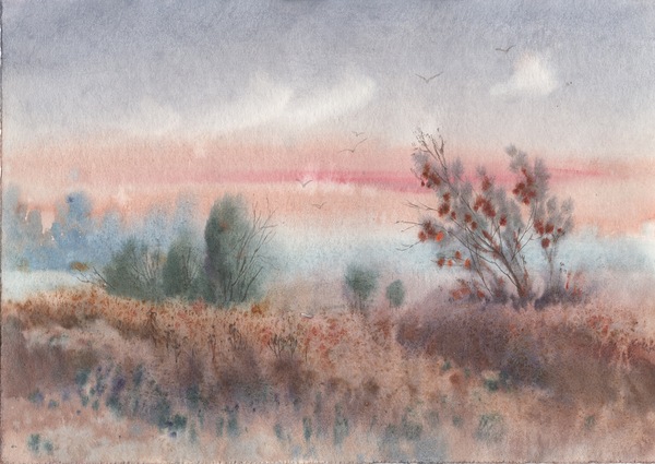 Foggy landscape by Samira Yanushkova