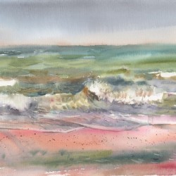 Watercolor Beach Waves Se