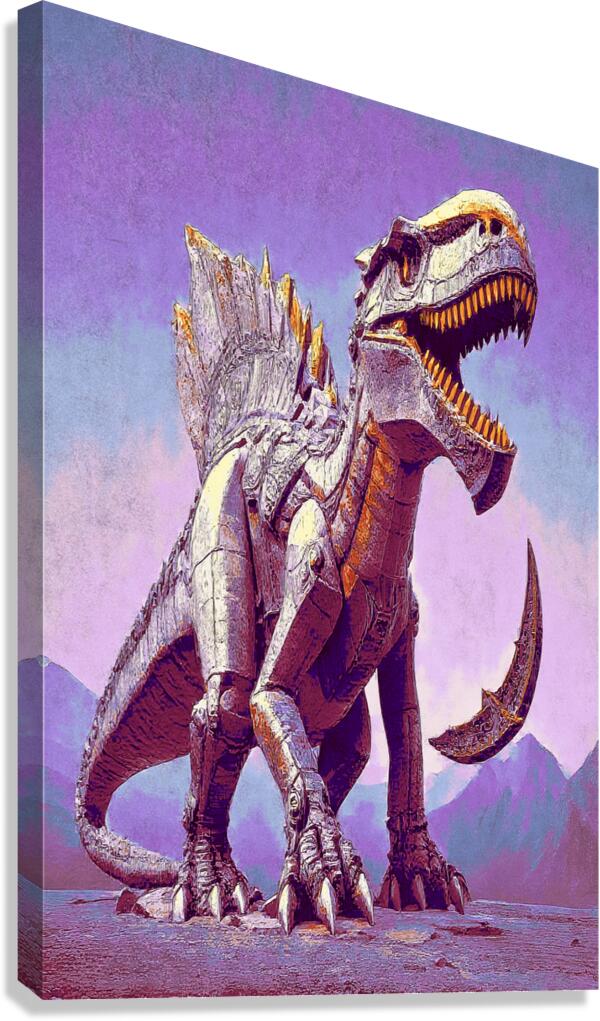 Futuristic Dragon Canvas Print