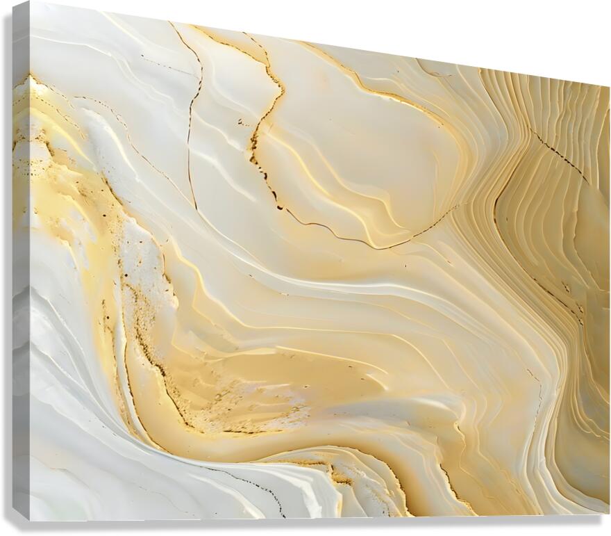 Ivory Strata Canvas Print