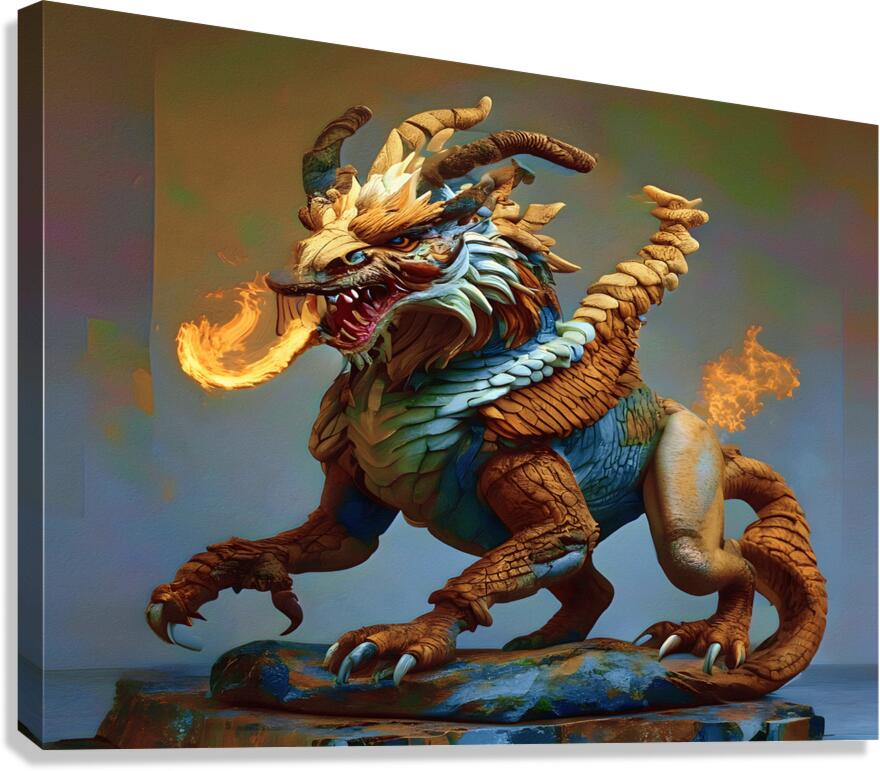Fiery Dragon Canvas Print
