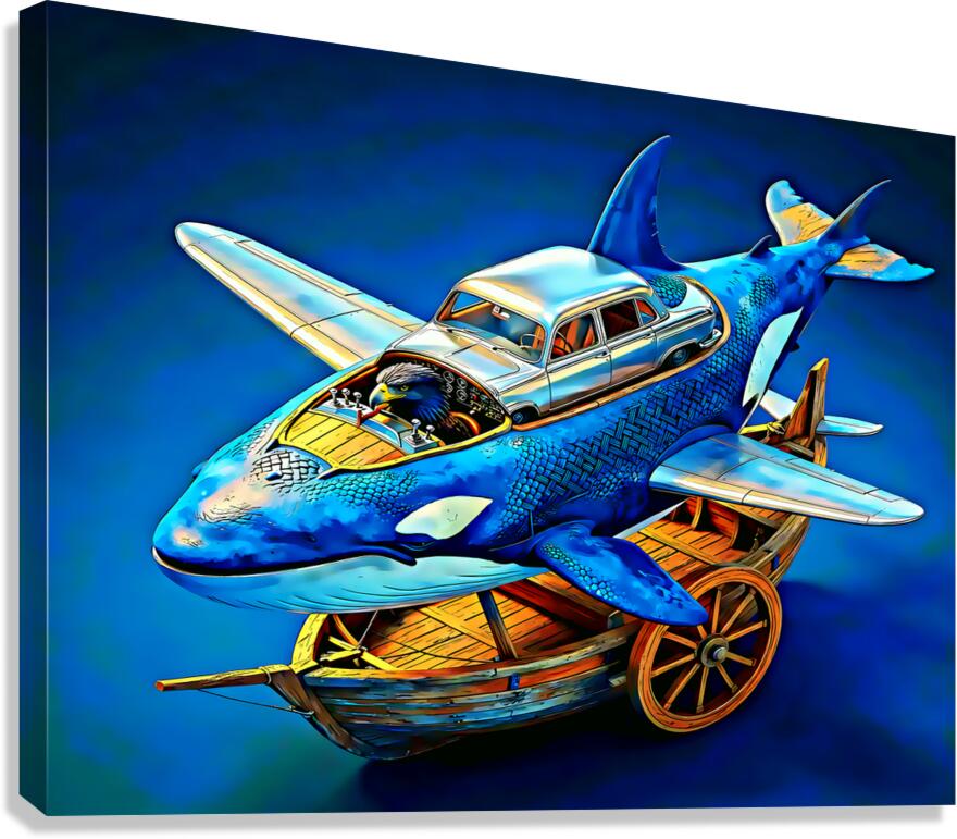 Shark Drive Canvas Print