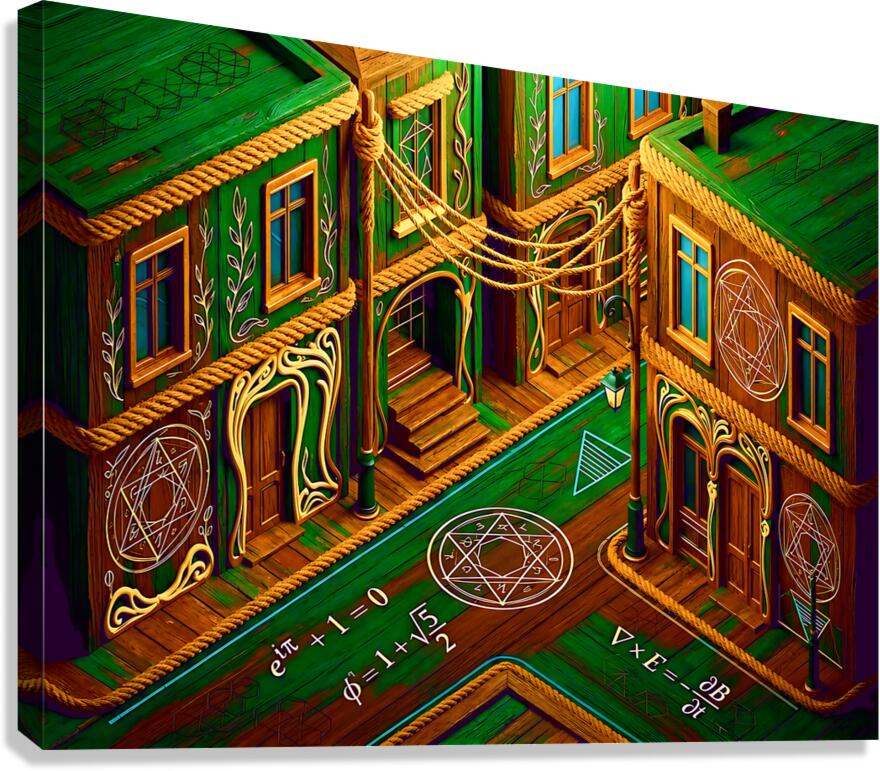 Code Cloth Canvas Print