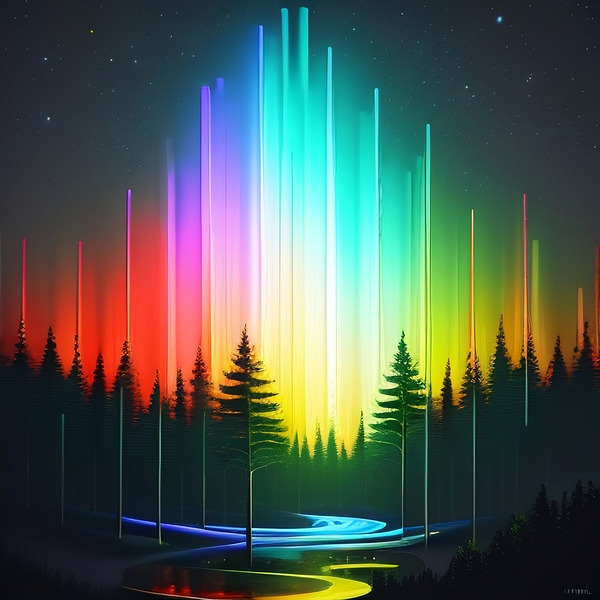 Glowing Forest 37 Print