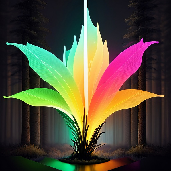 Glowing Forest 45 Print