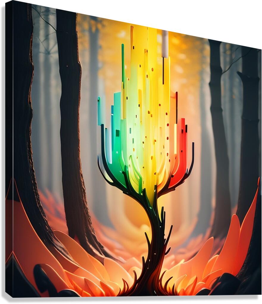 Glowing Forest 40 Canvas Print
