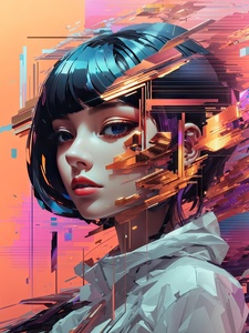 Glitch Aesthetics Dynamic art