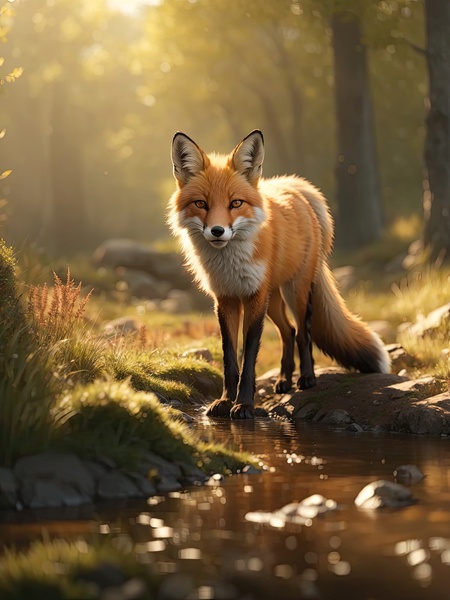 Photorealistic Fox Environment by Canvas Collection