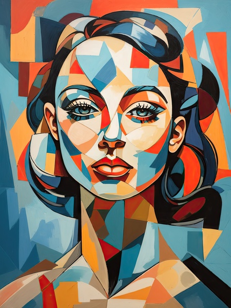 Picasso-esque Portraiture Dynamic art by Canvas Collection