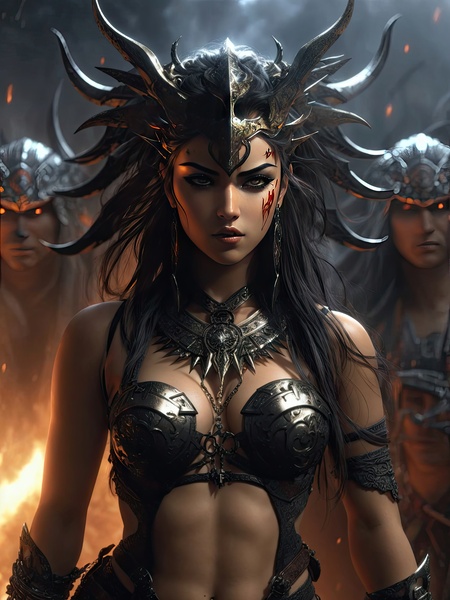 Ultra-Realistic Fantasy Female Warrior by Canvas Collection