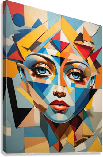 Geometric Deconstruction Dynamic art Canvas Print