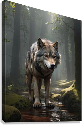 Realistic Wildlife Encounter Photography Canvas Print