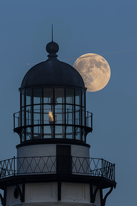 Montauk Light Lamproom Moonrise 1