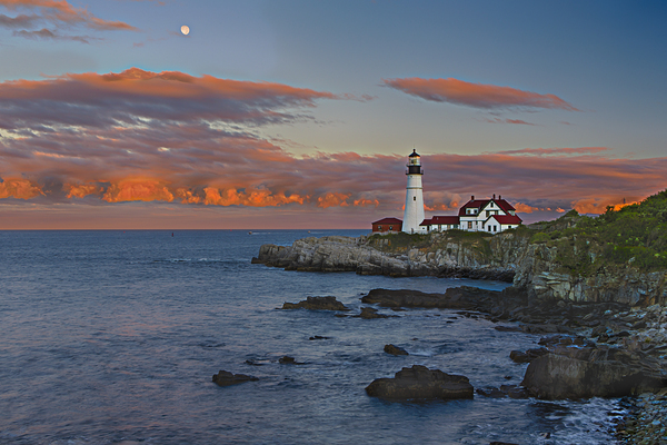 Portland Head Light Sunset Print
