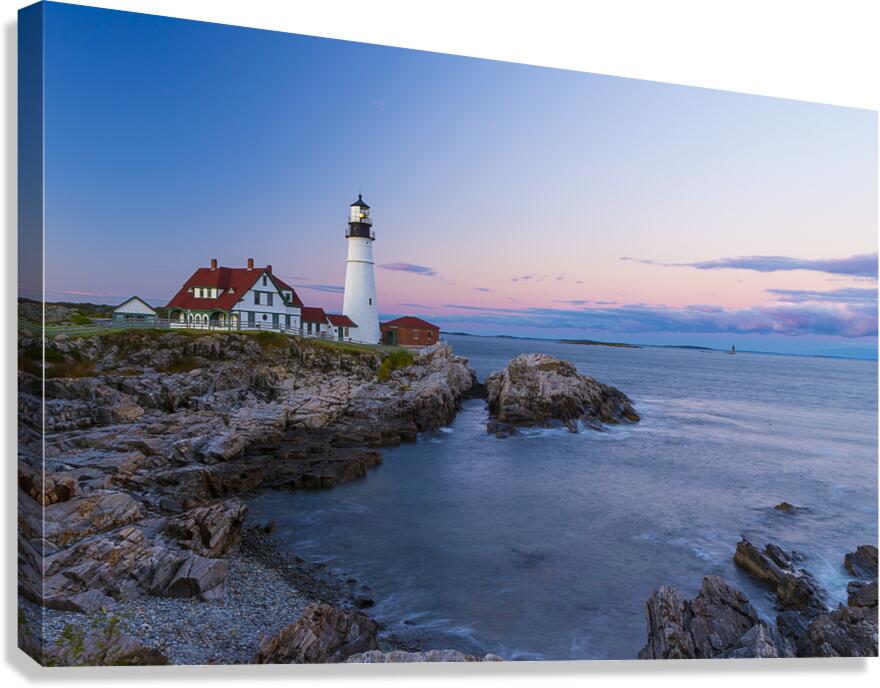 Portland Head Light Twilight Canvas Print