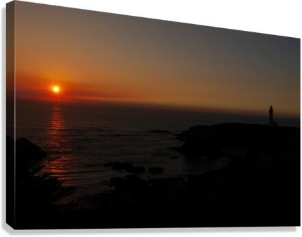 Lighthouse Sunset Canvas Print
