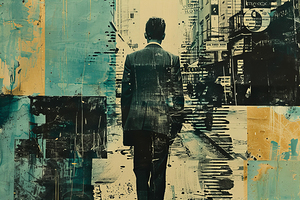 Watercolor painting with multi colored abstract backgrounds generative AI