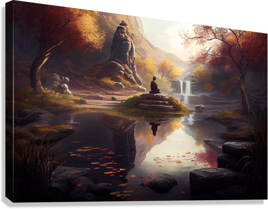 Watercolor painting with multi colored abstract backgrounds generative AI Canvas Print