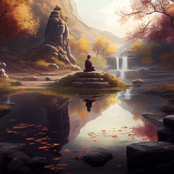 Watercolor painting with multi colored abstract backgrounds generative AI