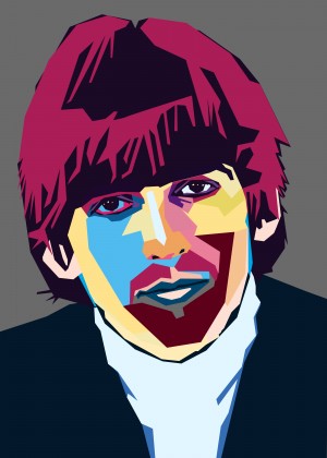 George Harrison POP ART WPAP STYLE