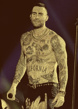 Adam Levine On Stage Vintage